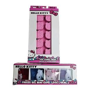 Sanrio Hello Kitty Shot Glass Set 1.5 oz Set Of 4 Glasses